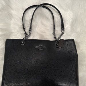 Black Coach Cammie Chain Tote with gunmetal accents, brand new.